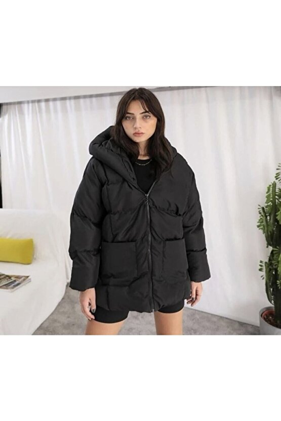 Puffer Yarasa Şişme Oversize Mont