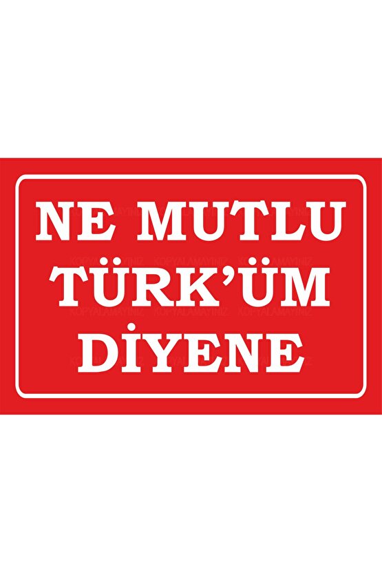 ne mutlu türküm diyene mustafa kemal atatürk duvar yazıları retro ahşap poster tablo