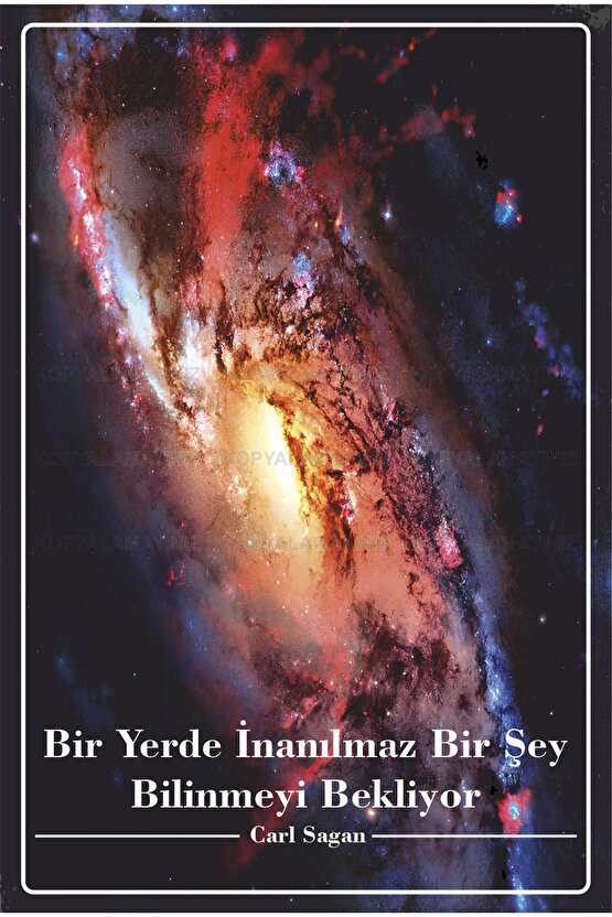 galaksi uzay bilim carl sagan sözleri ev dekorasyon tablo retro ahşap poster