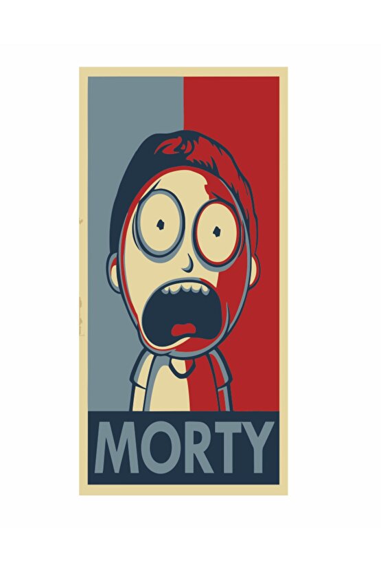 anime manga çizgifilm karakter morty mini retro ahşap poster