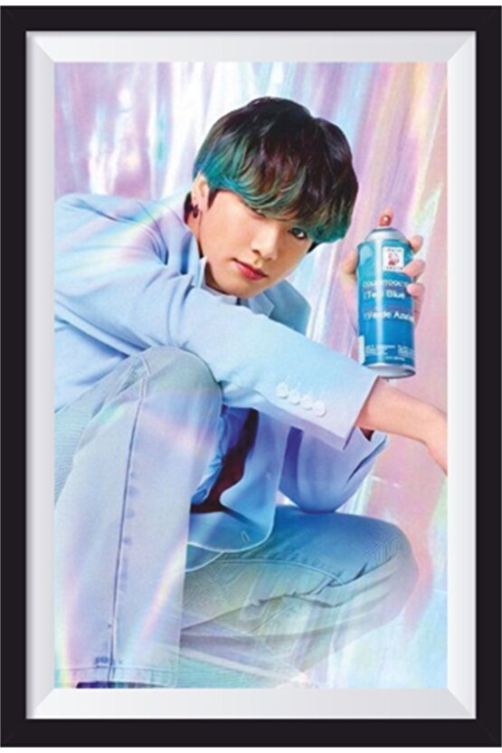 K-pop Bts Çerçeve Görünümlü Ahşap Poster-1