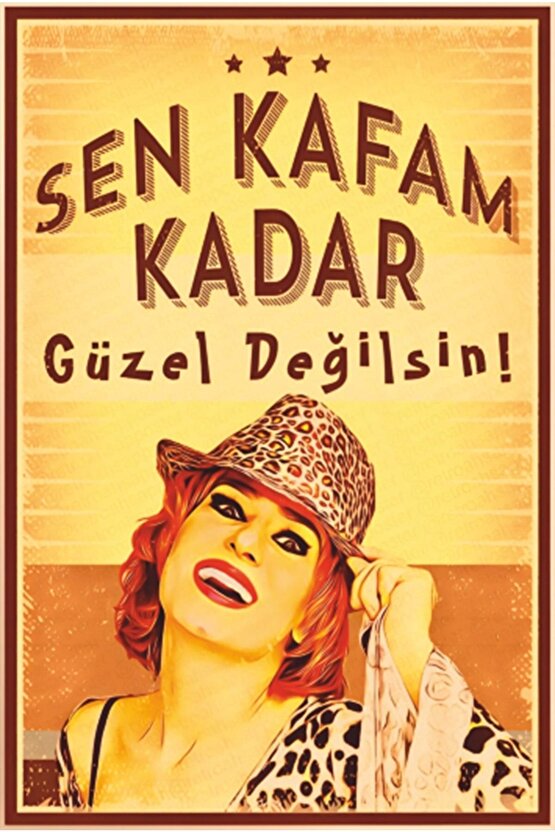 Yıldız Tilbe Arabesk Retro Ahşap Poster