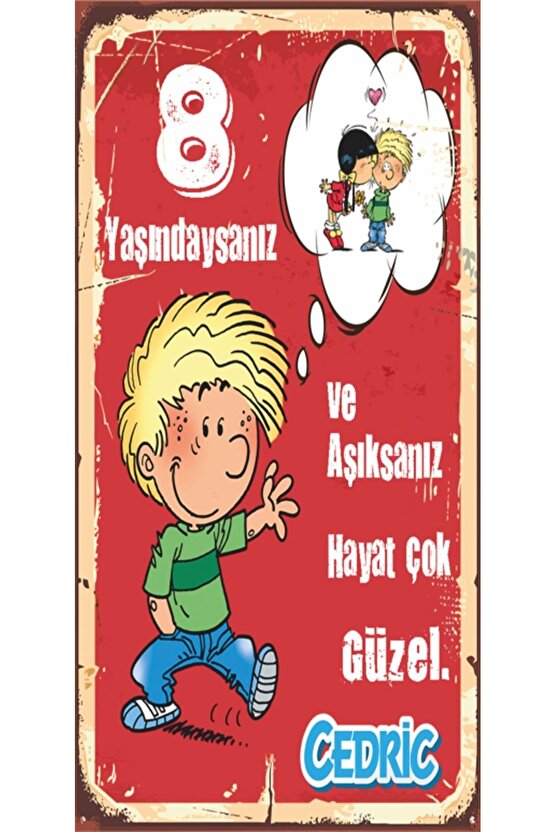 Cedric Çocuk Mini Retro Ahşap Poster