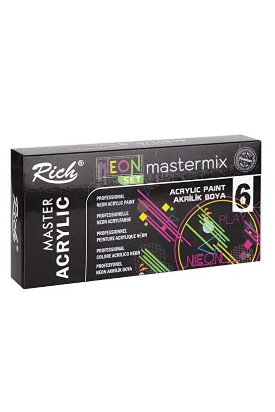 Mastermix Akrilik Boya Neon Renkler 6x60cc