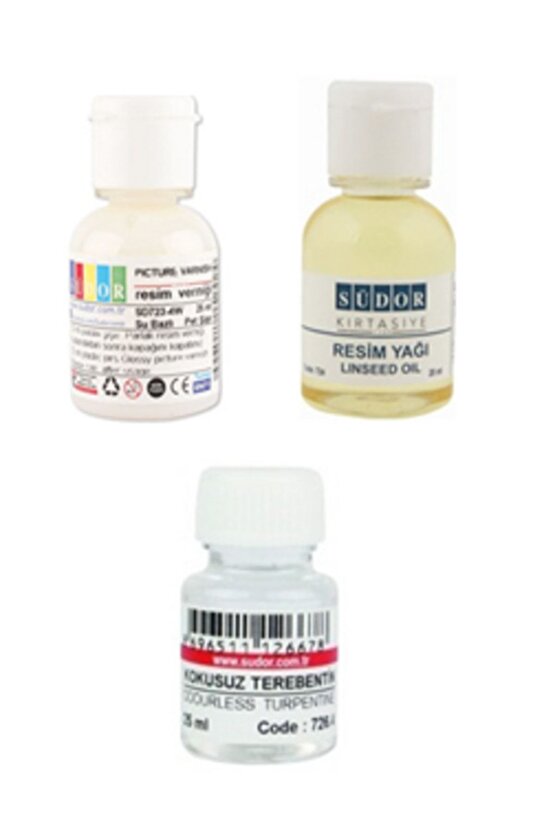 Resim Yağı Vernik Terebentin Set 25 Ml