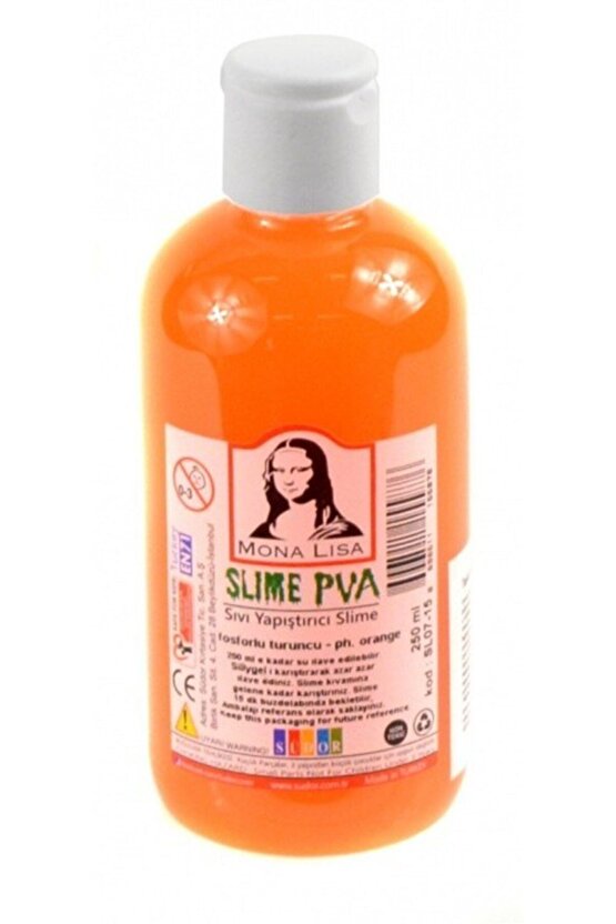 Mona Lisa Slime 250ml Fosforlu Turuncu Sıvı Yapıştırıcı Sl