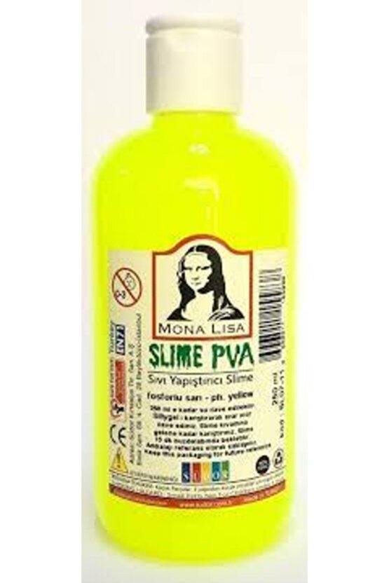 Mona Lisa Slime Slaym Sıvı Yapıştırıcı Fosforlu Sarı 250ml