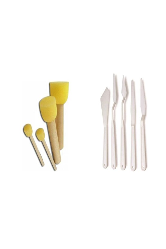 Ponpon Fırça Ve Spatula 2li Set