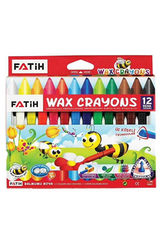 50290 Mum Pastel Boya Triangular Üçgen Crayons 12 Renk