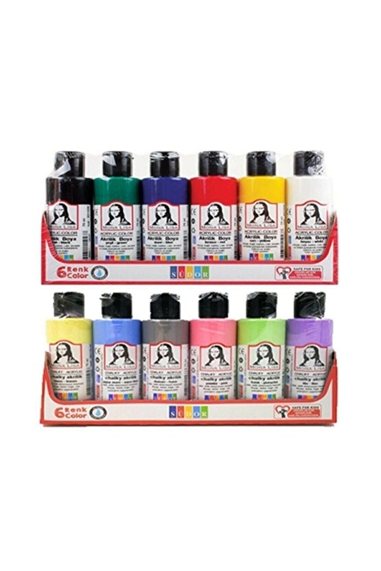 Mona Lisa 12x70ml Akrilik Boya - Normal Chalky Sd150-x15