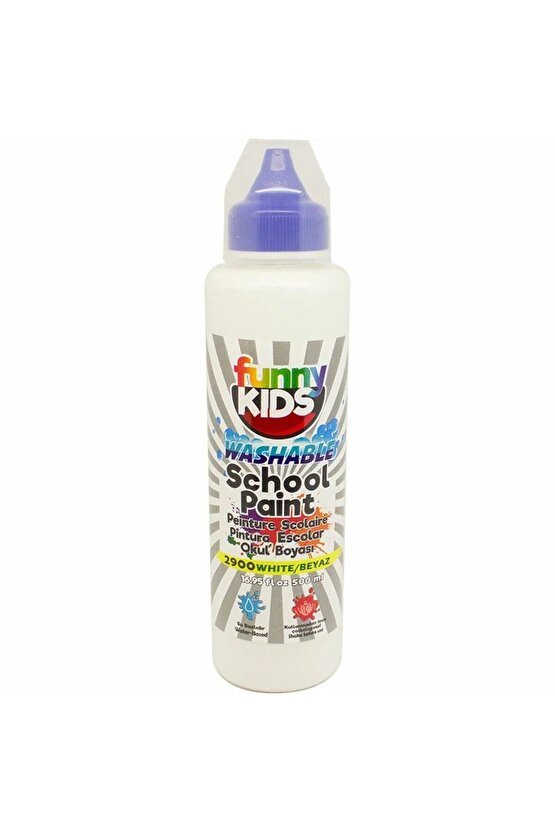 Funny Kids Yıkanabilir Okul Boyası 500ml - 2900 Beyaz