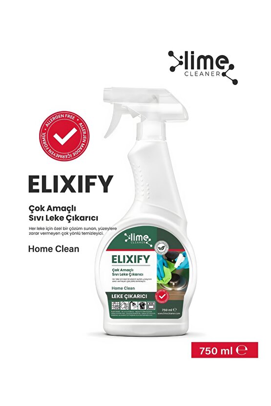 Elixify Doğal Çok Amaçlı Ultra Güçlü Sıvı Leke Çıkarıcı 750ml (%100 DOĞAL)