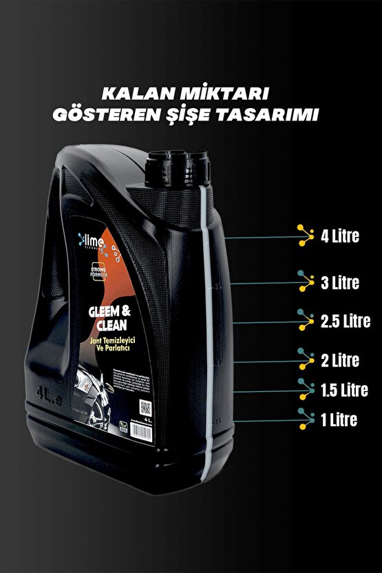 Araba Oto Jant Temizleyici Konsantre Jant Parlatıcı Ultra Parlaklık - 4 Lt