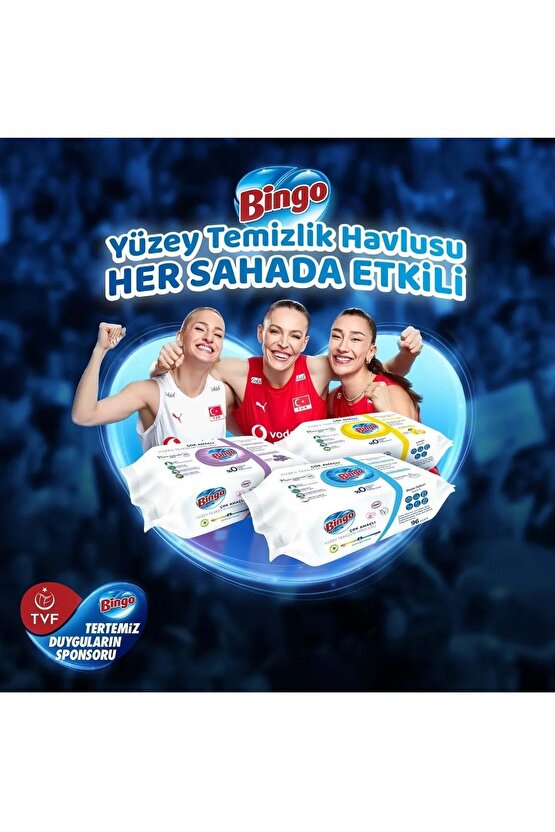 Clean Yüzey Temizlik Havlusu 96 Yaprak Beyaz Sabun Plastik Kapaklı (2 Lİ SET) 192 Yaprak