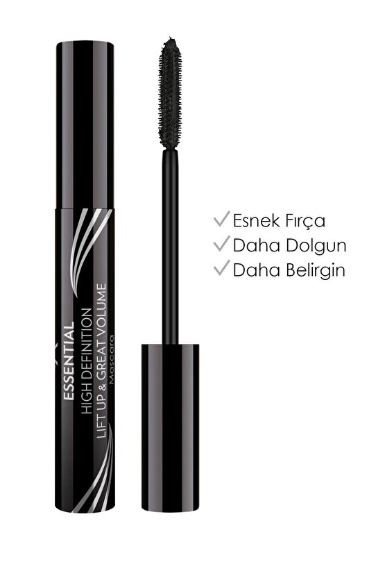 Essential High Definition & Lift Up&great Volume Mascara Black - Hacim Veren Maskara - 8691190070601