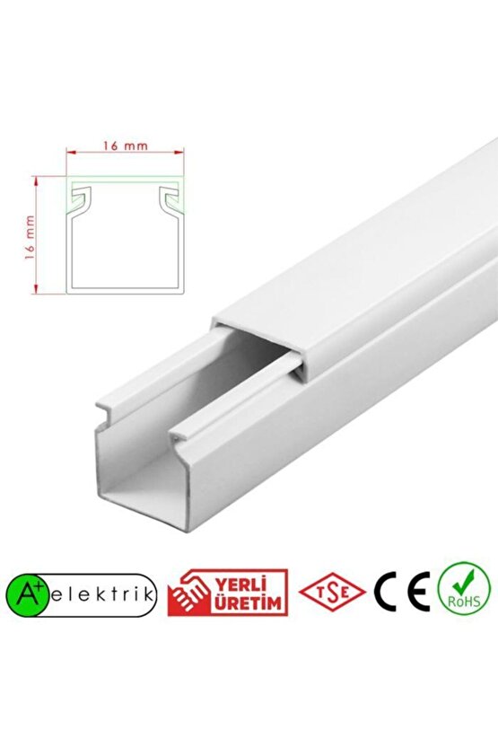 16x16 Mm Bantsız Kablo Kanalı 25x2m=50m