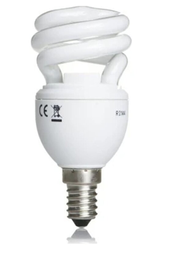 8watt=45watt E14 Duylu 2700kelvin Sarı Işık 500lümen Tsarruflu Spiral Ampul A Enerji