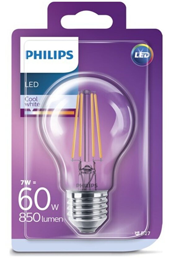 Led Classic 60w A60 E27 Non-dim 4000k Gün Işığı Filament Ampul