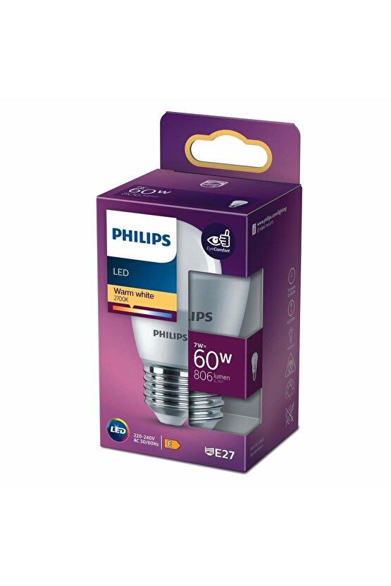 Phılıps Led Ampul 60w E27 Kalın Duylu Sarı Işık