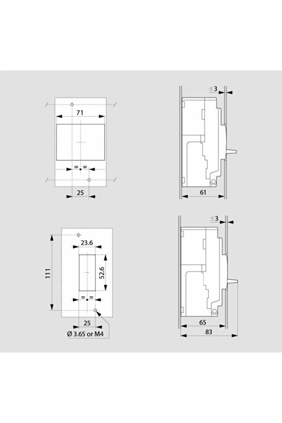 Drx 125 Tm 3 P 125 Amper Kompakt Şalter 20ka 027221