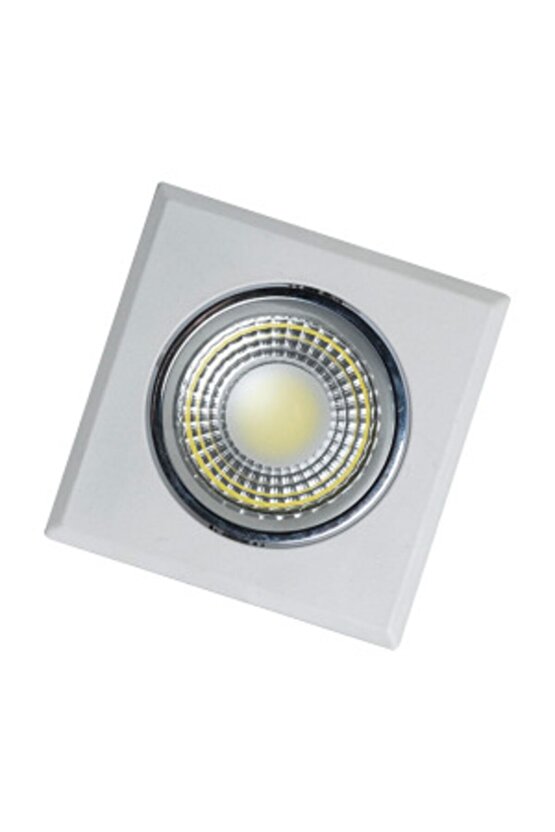 5w Kare Cob Led Spot6400kparlak Beyaz Işıkinci Beyazı Kasa