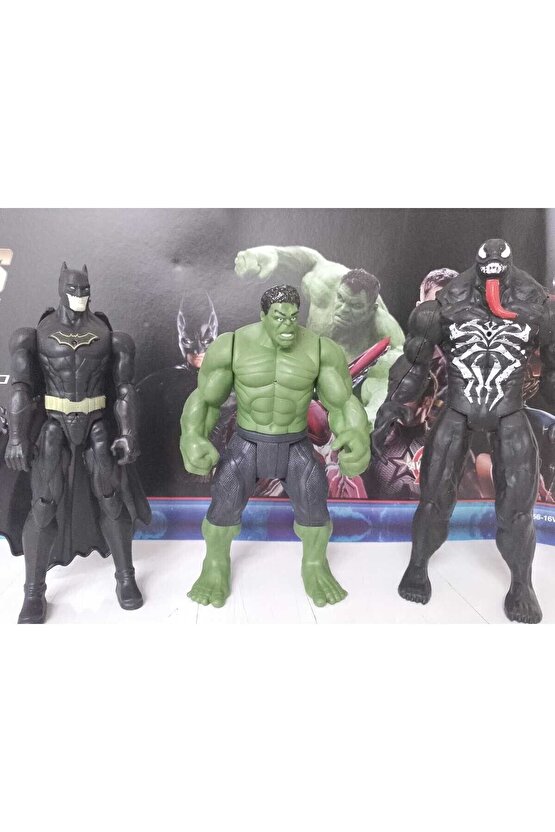 Avengers Karekterleri 6 Lı Spiderman, Batman, Kaptan Amerika, Hulk, Venom, Ironman Figür Oyuncak