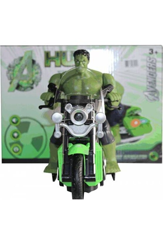 Hulk Oyuncak Karakter Motorsikletli Figür Sesli Işıklı Ve Hareketli