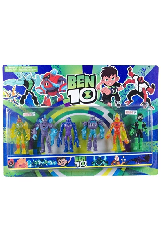 Ben10 Benten Uzaylıları 6lı Figür Oyuncak Karakter Seti