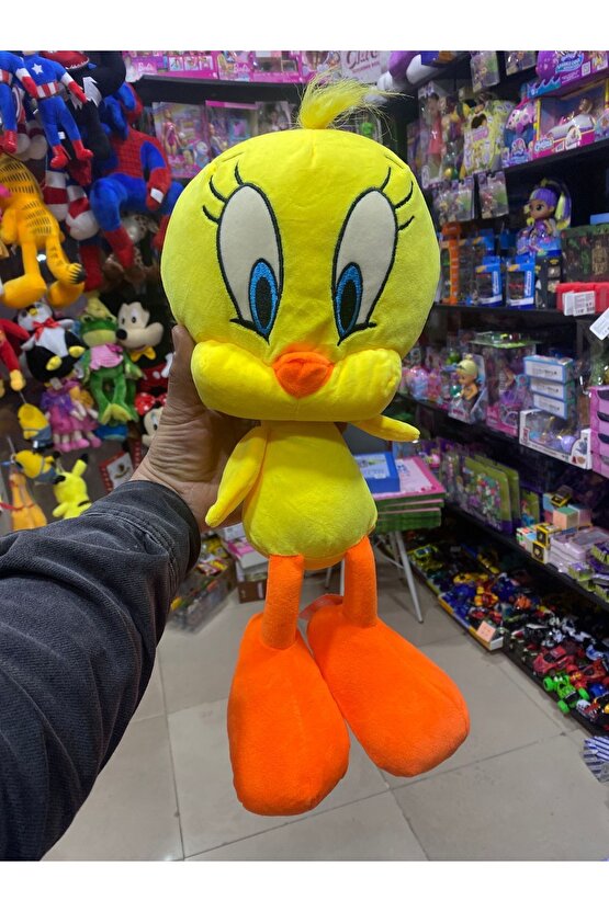 Tweety Peluş Oyuncak Gerçekçi tweety Peluş Oyuncak 45 cm