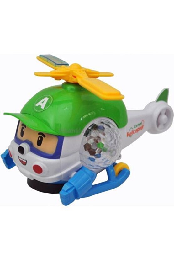 Cartoon Helikopter Pilli Işıklı Müzikli 25 Cm D:1