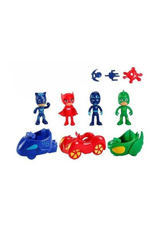 Oyuncak Pijamaskeliler 3 Arabalı Ve 4 Aksesuarlı Set Oyuncak Pjmasks Figür Ve Arabaları Scntoys