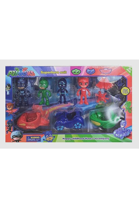 Oyuncak Pijamaskeliler 3 Arabalı Ve 4 Aksesuarlı Set Oyuncak Pjmasks Figür Ve Arabaları Scntoys