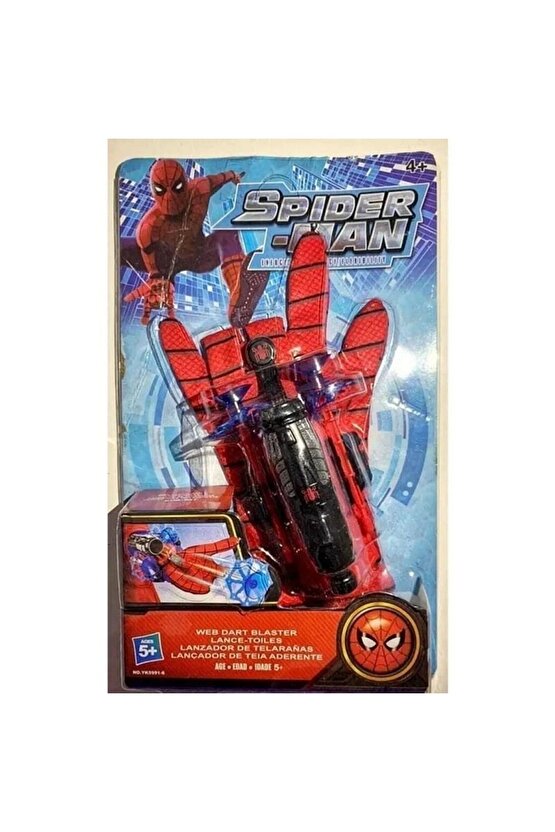 Super Hero Figürlü Set Ok Atan Örümcek Adam Eldiveni Spiderman Ağ Atan Eldiven