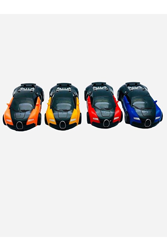 Robota Dönüşen Bugatti Transformers Araba 4lü Set