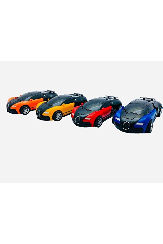 Robota Dönüşen Bugatti Transformers Araba 4lü Set