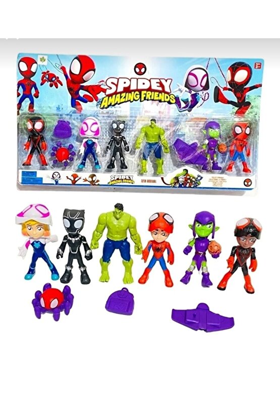 Spidey Amazing Friends Özel 6 Lı Set Spidey Figür Oyuncaklar