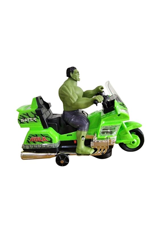 Hulk Motor Pilli Sesli Işıklı Yeşil Dev Adam 20 Cm Çocuk Oyuncak