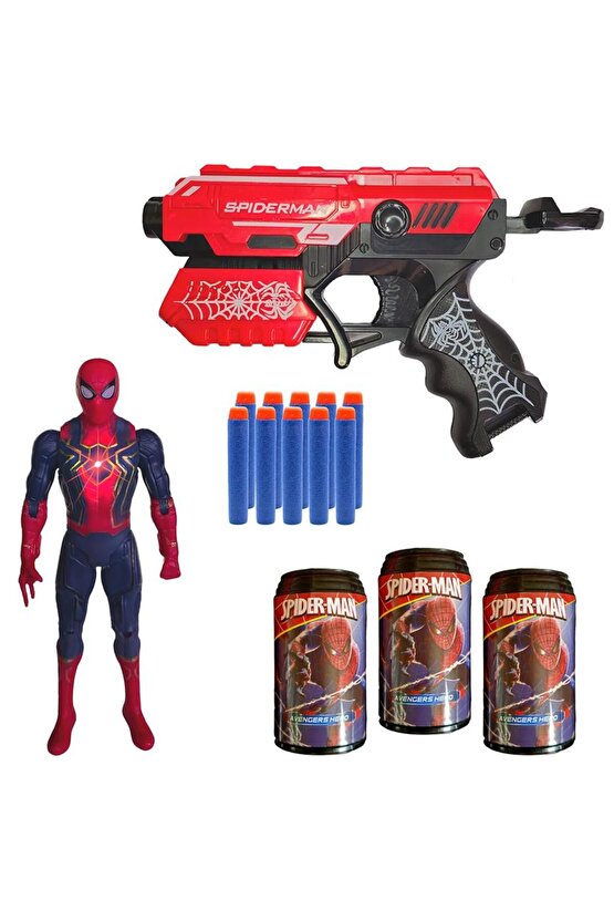 Prestij BVM Oyuncak Hedefli Soft Mermili Spiderman Figürlü Dart Atan FAB.9520