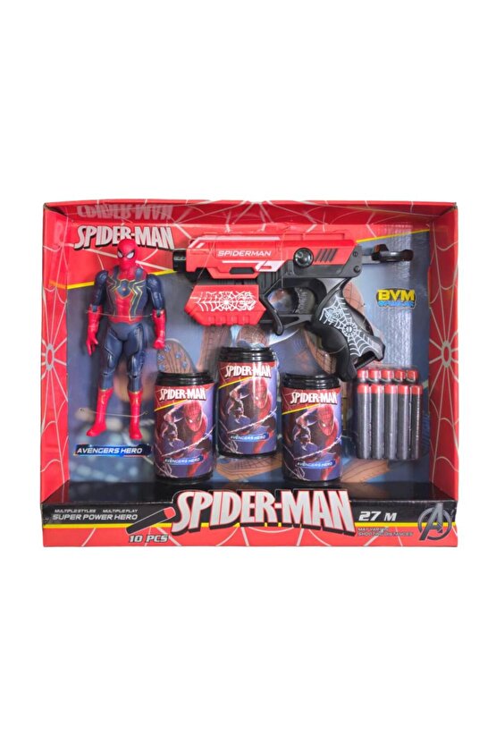 Prestij BVM Oyuncak Hedefli Soft Mermili Spiderman Figürlü Dart Atan FAB.9520