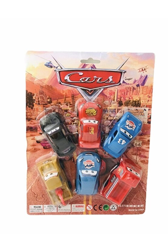 Cars Şimşek Mcqueen 6 Lı Set Oyuncak Araba