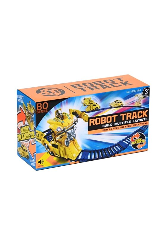 168g48a Robot Track Raylı Pilli Robota Dönüşen Araba