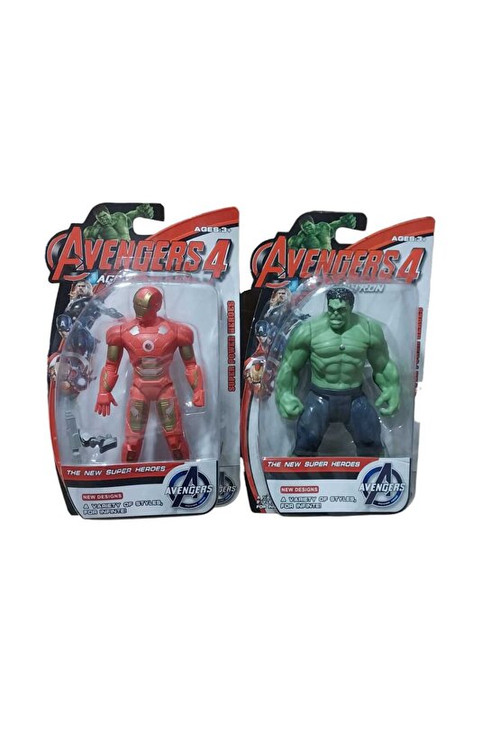 HULK İROMAN 2LI FİGÜR IŞIK 17 CM