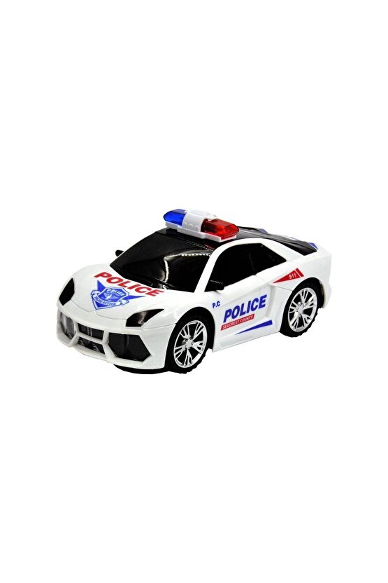 Oyuncak Pilli Polis Arabası 3d Işıklı Ve Siren Sesli