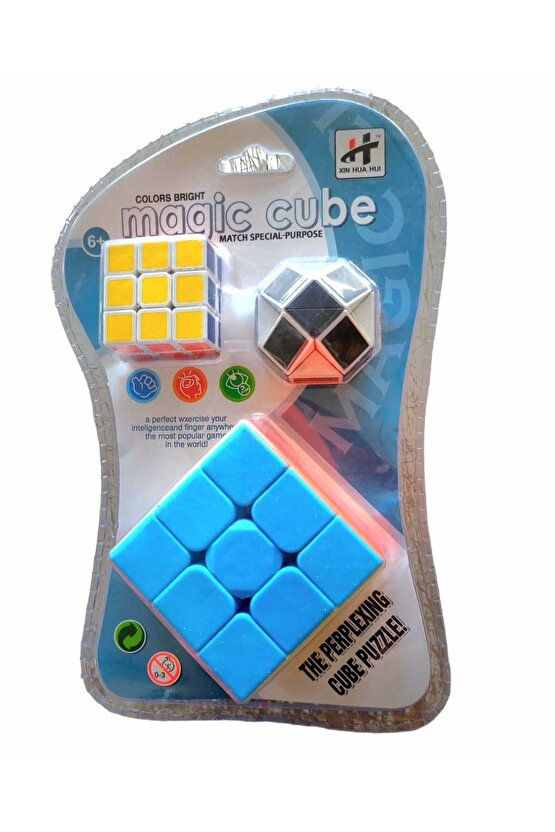 Şekilden Şekile Giren Sihirli Yılan Zeka Küpü Snake Magic Cube 3 Lü Set