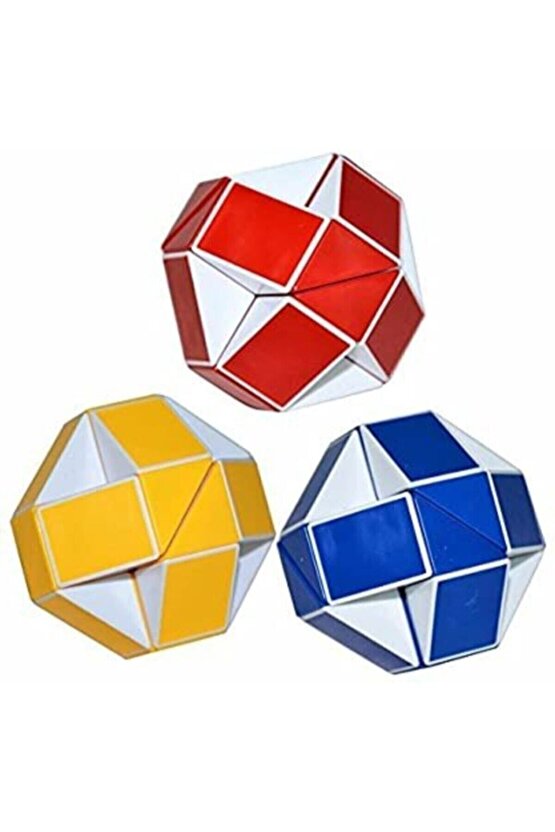 Şekilden Şekile Giren Sihirli Yılan Zeka Küpü Snake Magic Cube 3 Lü Set