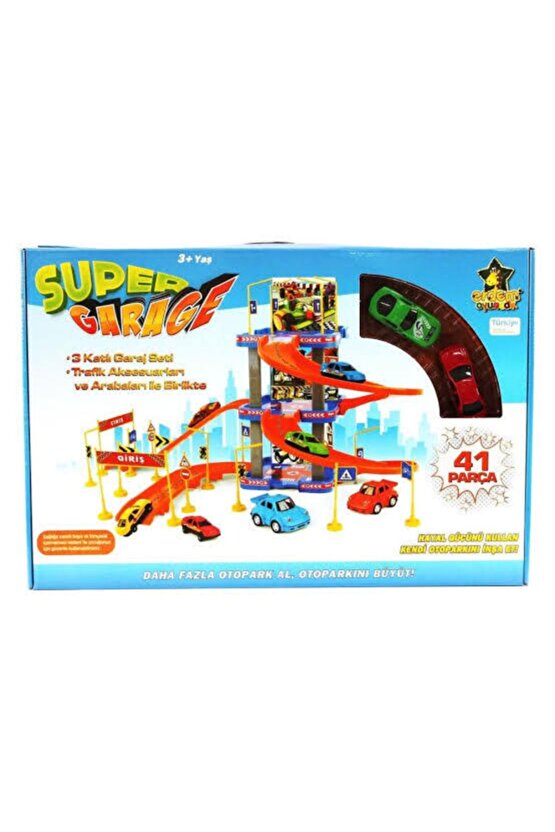 Günün Fırsatı Parking Garage Play Set 3 Katlı Oyuncak Otopark Garaj Seti 2 Araç Dahil Aksesuarlı