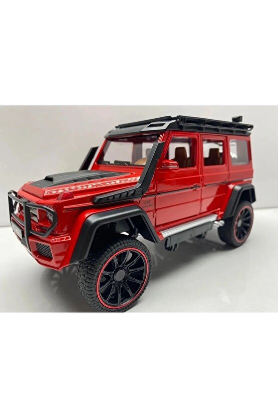 Mercedes G Jip Diecast Metal Model Oyuncak Araba 23 Cm Sesli Işıklı Kaput Bagaj Kapılar Açılabilen