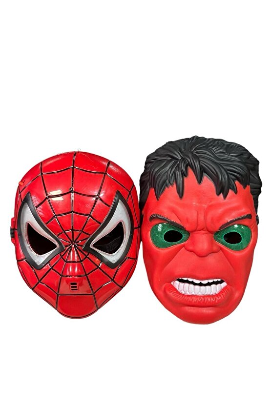 Spiderman Hulk Işıklı Maske 2 Adet