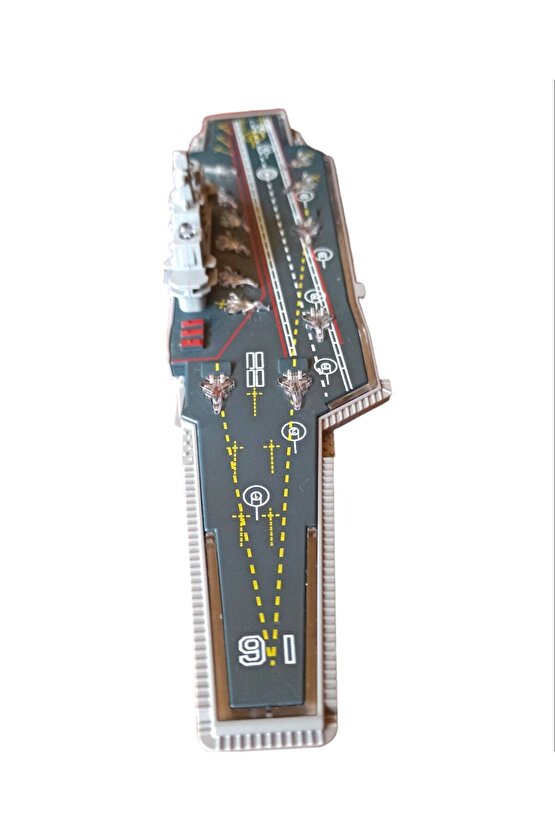 Oyuncak Uçak Gemisi Sürtmeli Sesli Işıklı Uçak Gemisi 24x7cm.