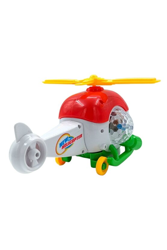 Sevimli Oyuncak Çarpıp Dönen Helikopter Müzikli Işıklı 22cm.